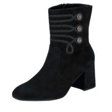 GABOR Damen Stiefelette Veloursleder echtes Leder mit Reißverschluss schwarz GABOR Damen Stiefelette Veloursleder echtes Leder mit Reißverschluss schwarz