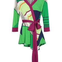 HEINE Damen Designer-Druckshirt m. Band Grün-Pink HEINE Damen Designer-Druckshirt m. Band Grün-Pink