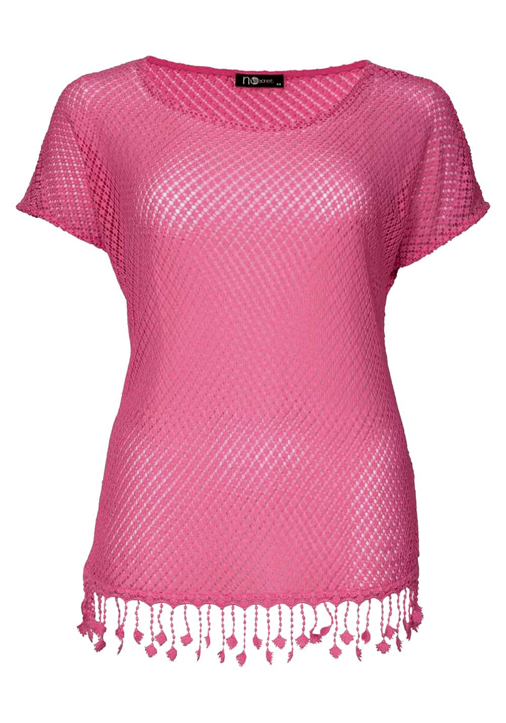 Plus-Size-Spitzenshirt, pink von No Secret Grösse 44 Plus-Size-Spitzenshirt, pink von No Secret Grösse 44