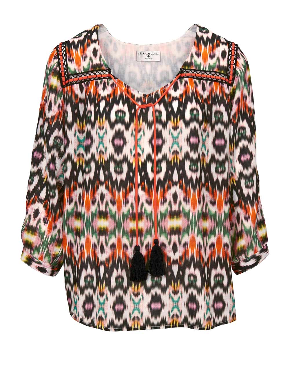 Damen Bluse Tunika Oberteil Frühling Freizeit Top 3/4 Ärmel Viskose Damen Bluse Tunika Oberteil Frühling Freizeit Top 3/4 Ärmel Viskose
