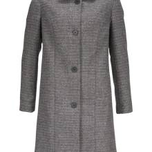 Halblang Mantel Winter Mantel grau mit Taschen mit Knopfverschluss Halblang Mantel Winter Mantel grau mit Taschen mit Knopfverschluss