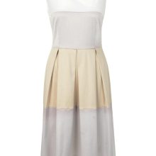 Hein Prinzesskleid Satin weiß grau beige Hein Prinzesskleid Satin weiß grau beige