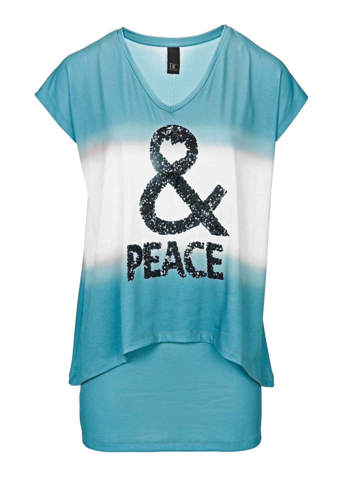 HEINE - Best Connections 2-in-1-Shirt m. Pailletten, türkis HEINE - Best Connections 2-in-1-Shirt m. Pailletten, türkis