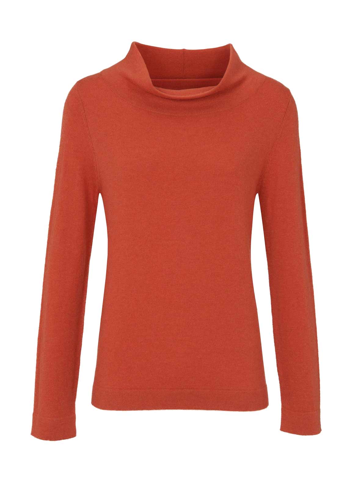 Strickpullover 40 Damen Kaschmir Rolli orange Herbst Winter Langarm Pullover Strickpullover 40 Damen Kaschmir Rolli orange Herbst Winter Langarm Pullover