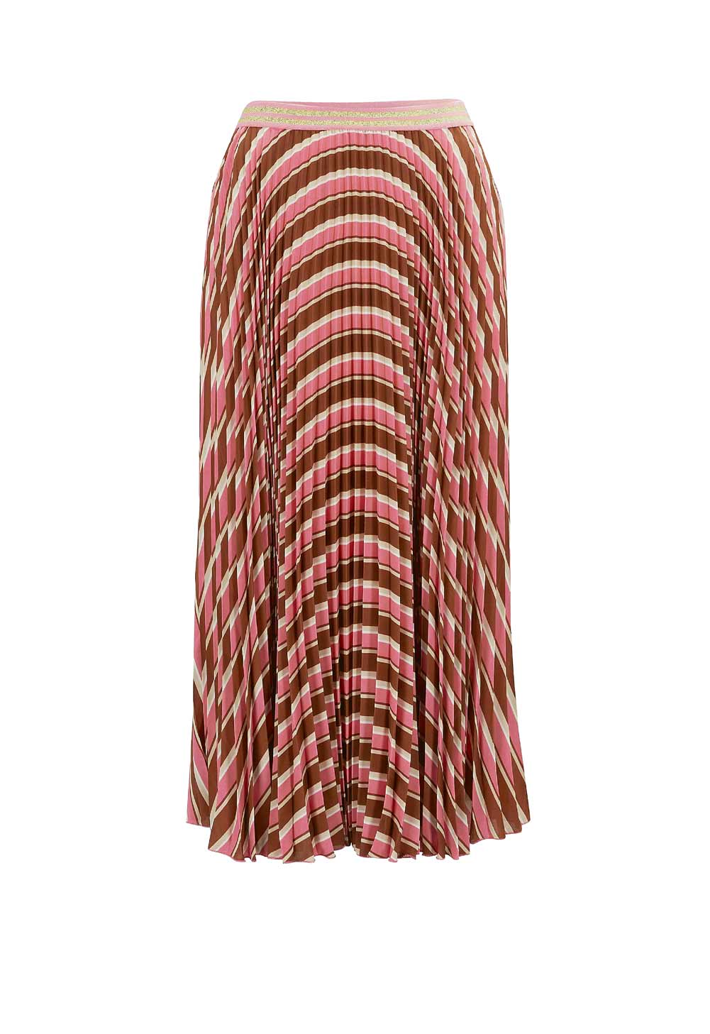 Damen Rock 48 Maxirock Faltenrock  Plisseerock Gummizug Gold Streifen bunt Damen Rock 48 Maxirock Faltenrock  Plisseerock Gummizug Gold Streifen bunt