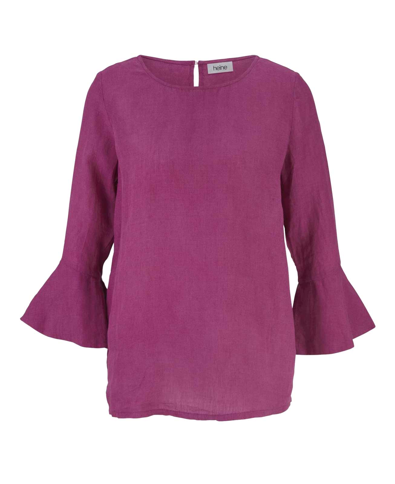 HEINE Damen Leinenbluse m. Volants Cyclam HEINE Damen Leinenbluse m. Volants Cyclam