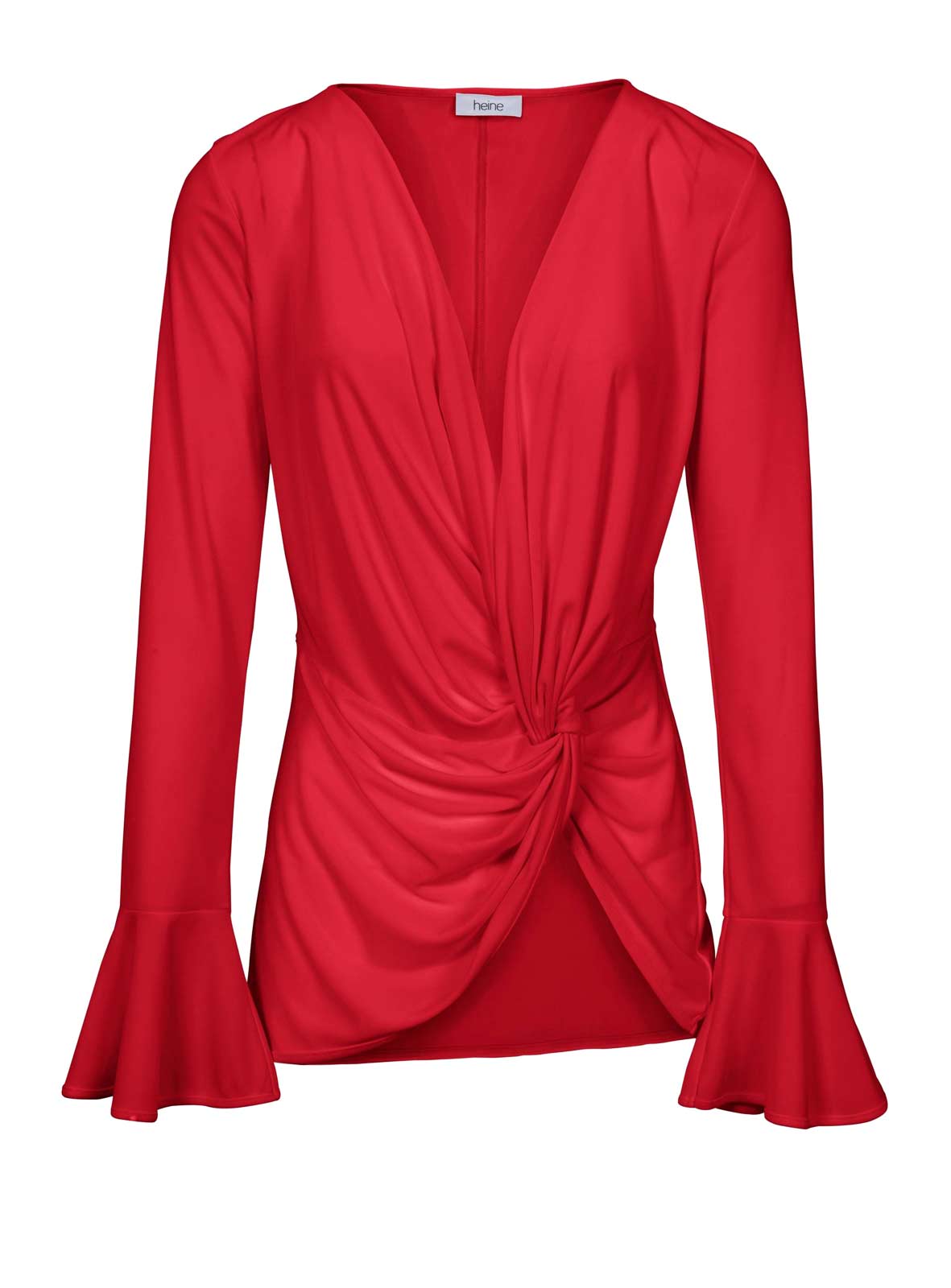 Shirt Bluse Tunika Wickeloptik Wickelshirt mit Volants, rot von HEINE Shirt Bluse Tunika Wickeloptik Wickelshirt mit Volants, rot von HEINE