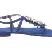 GUIDO M.KRETSCHMER Damen Veloursleder Dianette Zehentrennner Strass Sandalette GUIDO M.KRETSCHMER Damen Veloursleder Dianette Zehentrennner Strass Sandalette