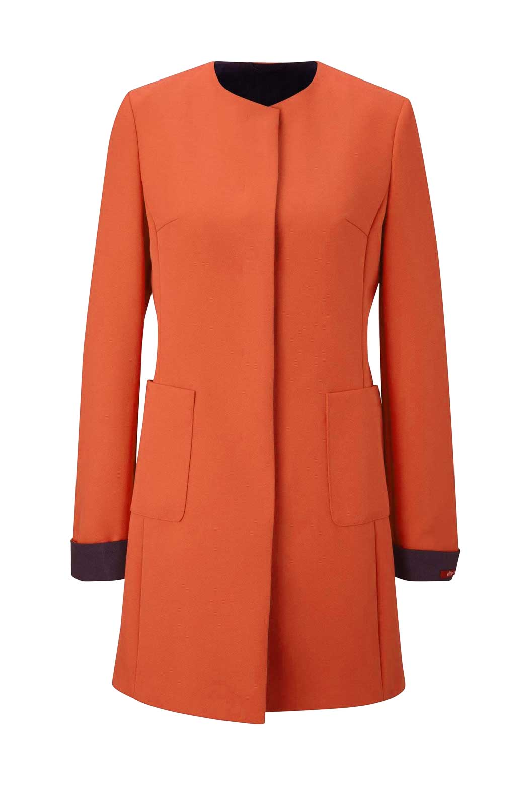 Damen Mantel Kurzmantel Blazer lang orange 34 orange mit Schulterpolster Damen Mantel Kurzmantel Blazer lang orange 34 orange mit Schulterpolster
