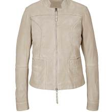 Damen Jacke Lederjacke echtes Leder beige Bikerjacke Frühling Freizeit Damen Jacke Lederjacke echtes Leder beige Bikerjacke Frühling Freizeit