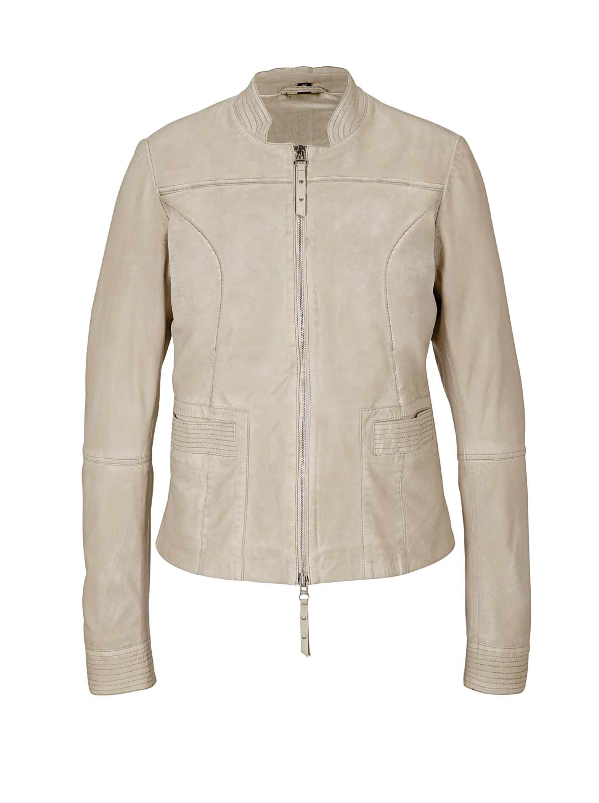 Damen Jacke Lederjacke echtes Leder beige Bikerjacke Frühling Freizeit Damen Jacke Lederjacke echtes Leder beige Bikerjacke Frühling Freizeit