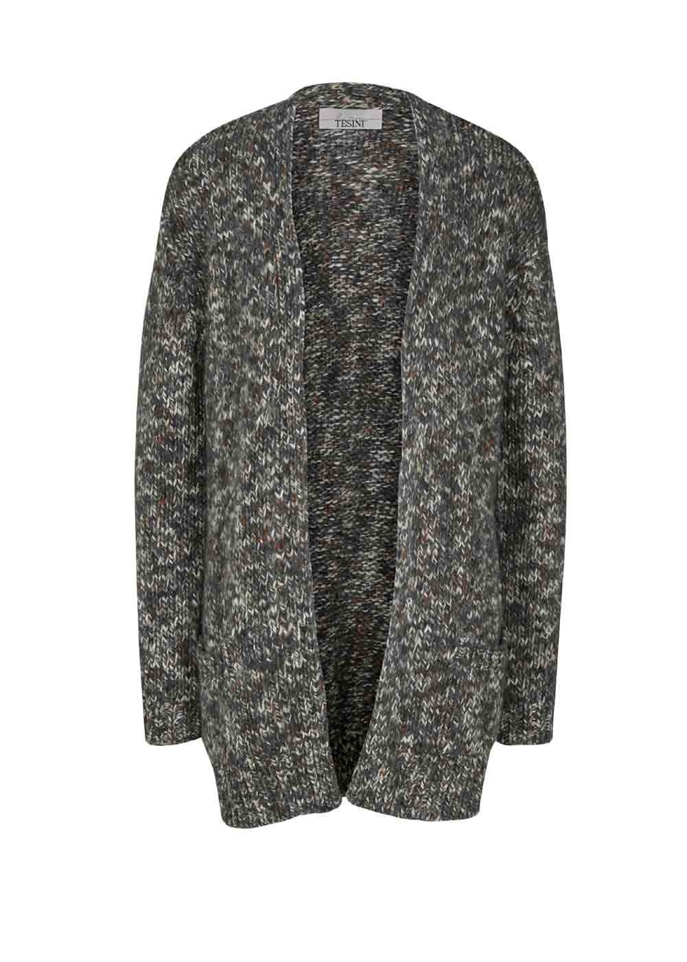 Damen Strickjacke von Linea Tesini grün-bunt Damen Strickjacke von Linea Tesini grün-bunt