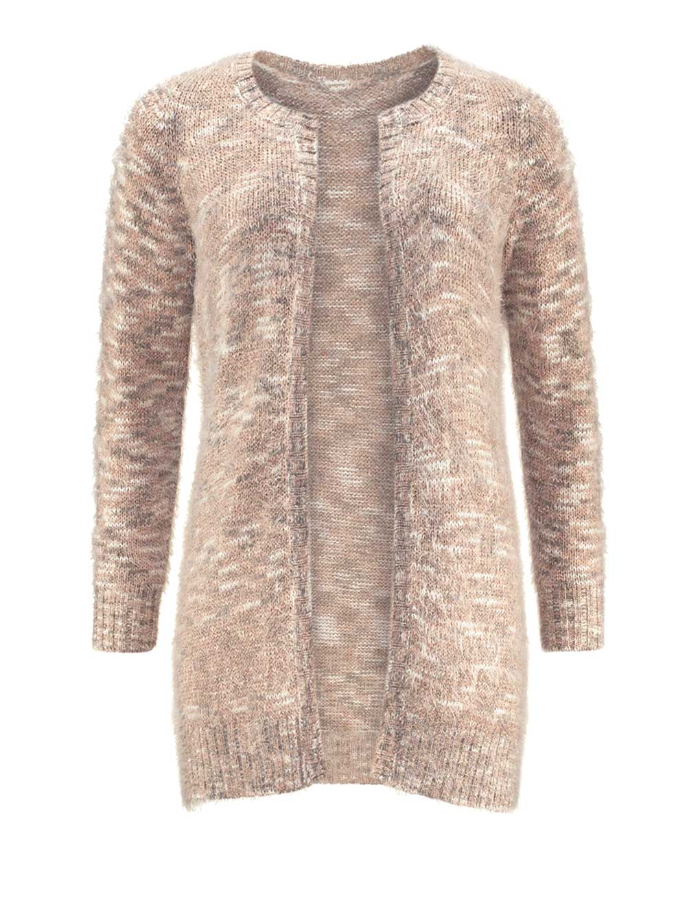 Damen Strickjacke von Zizzi rosé- goldfarben Damen Strickjacke von Zizzi rosé- goldfarben