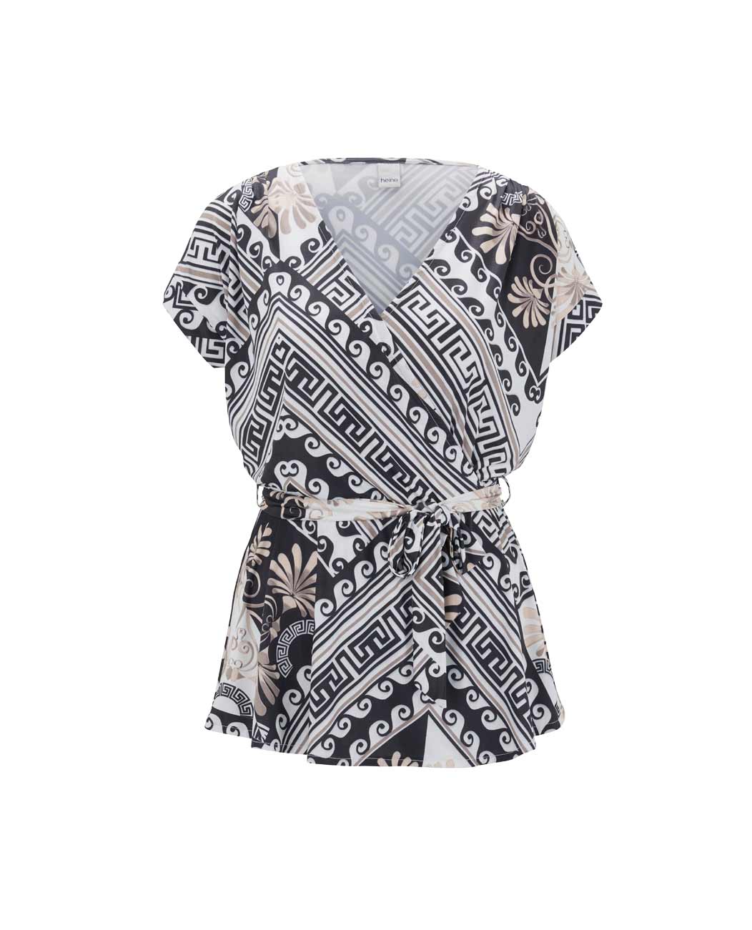 Damen Shirt T-shirt Oberteil mit Gürtel Jerseyshirt mit Gürtel, bunt Damen Shirt T-shirt Oberteil mit Gürtel Jerseyshirt mit Gürtel, bunt