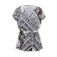 Damen Shirt T-shirt Oberteil mit Gürtel Jerseyshirt mit Gürtel, bunt Damen Shirt T-shirt Oberteil mit Gürtel Jerseyshirt mit Gürtel, bunt