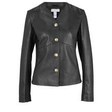 Damen Lammnappalederjacke, schwarz Damen Lammnappalederjacke, schwarz