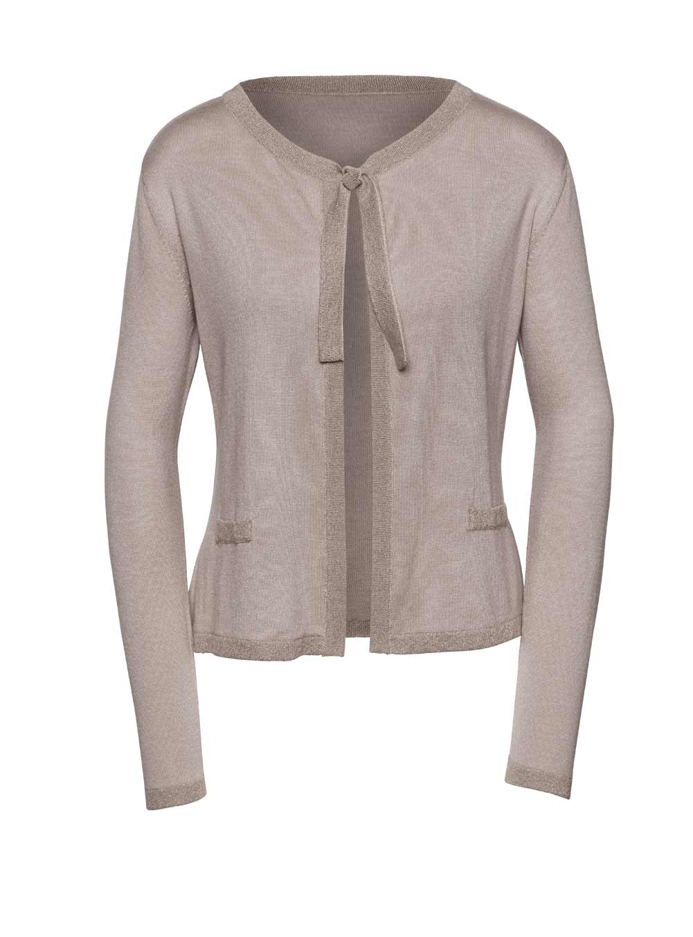 Damen Strickjacke von Création L Premium taupe Damen Strickjacke von Création L Premium taupe