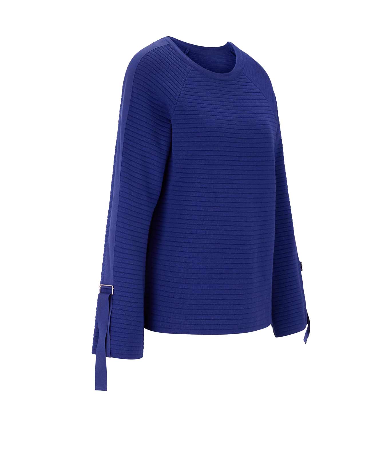 Damen Pullover Strickpullover blau Baumwolle Rippenstrickpullover, royalblau Damen Pullover Strickpullover blau Baumwolle Rippenstrickpullover, royalblau