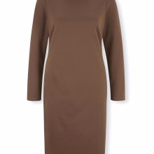 Damen Jerseykleid langarm mit Strass schoko braun Gr 44 Knielang Figurbetont Damen Jerseykleid langarm mit Strass schoko braun Gr 44 Knielang Figurbetont