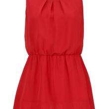 Chiffon-Blusentop, rot von Vivance Collection Chiffon-Blusentop, rot von Vivance Collection