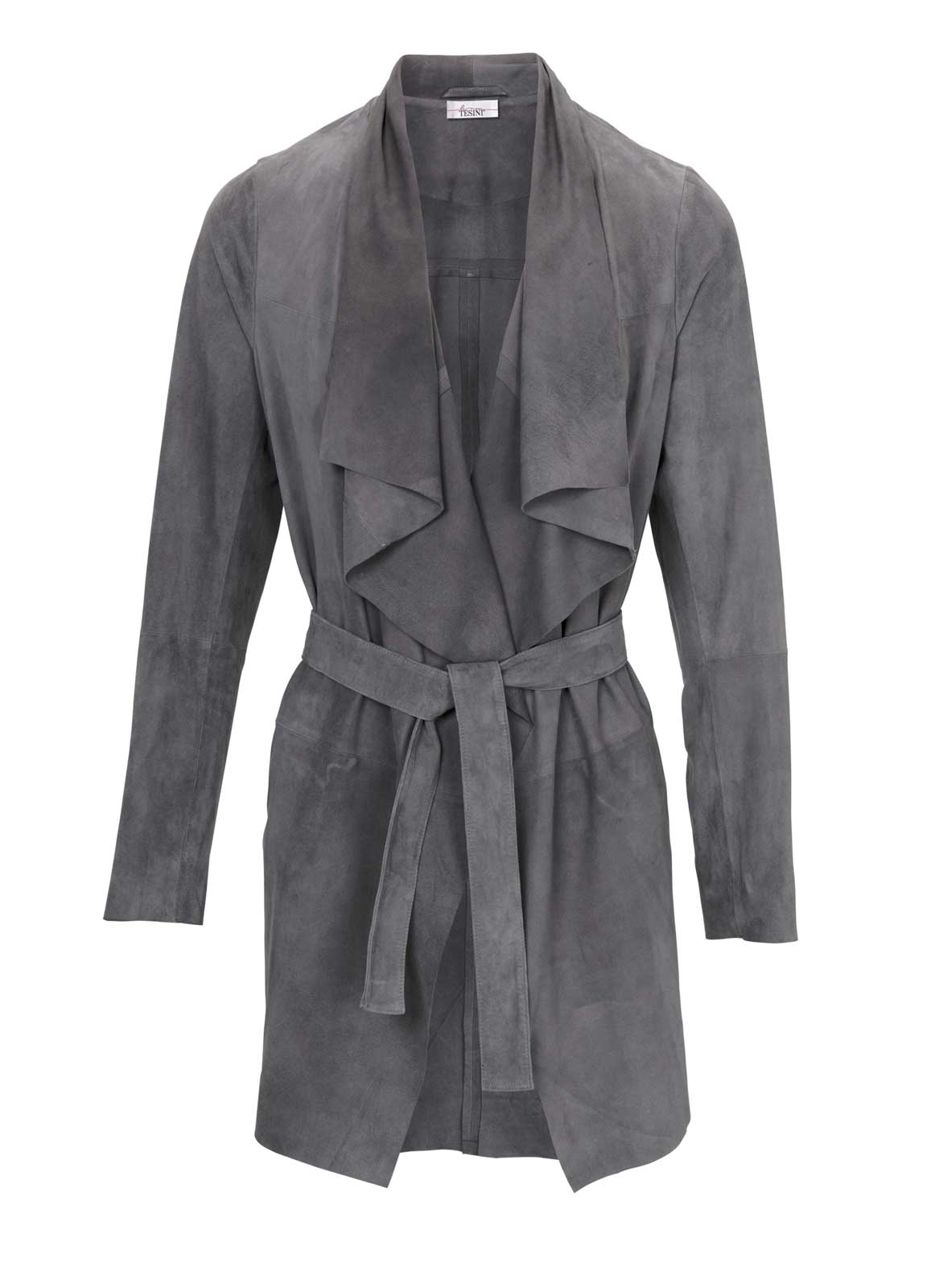 Damen Mantel Trenchcoat anthrazit  Kurzmantel  Herbst Winter Übergang Damen Mantel Trenchcoat anthrazit  Kurzmantel  Herbst Winter Übergang