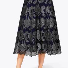 Damen Abendrock, marine-silberfarben Damen Abendrock, marine-silberfarben