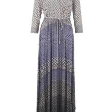 Damen Kleid Maxikleid lang Jerseykleid Frühling Frezeit Druckkleid, jeansblau Damen Kleid Maxikleid lang Jerseykleid Frühling Frezeit Druckkleid, jeansblau