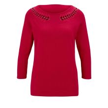 PATRIZIA DINI Damen Pullover Rundhals Langarm warm Winter rot  Pulli PATRIZIA DINI Damen Pullover Rundhals Langarm warm Winter rot  Pulli