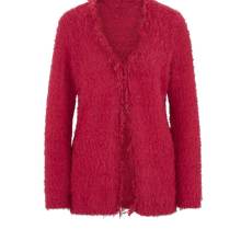 Damen Strickjacke Cardigan Jacke gestrickt kurz von Ashley Brooke rot Damen Strickjacke Cardigan Jacke gestrickt kurz von Ashley Brooke rot