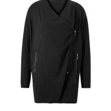 Damen Strickjacke Jacke mit Reißverschluß Baumwolle Frühling  schwarz Damen Strickjacke Jacke mit Reißverschluß Baumwolle Frühling  schwarz