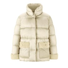 Marken-Steppjacke m. Fellimitat, sand Marken-Steppjacke m. Fellimitat, sand