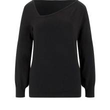 Damen Pullover Strickpullover Pulli Herbst Winter warm schwarz  Création L Damen Pullover Strickpullover Pulli Herbst Winter warm schwarz  Création L