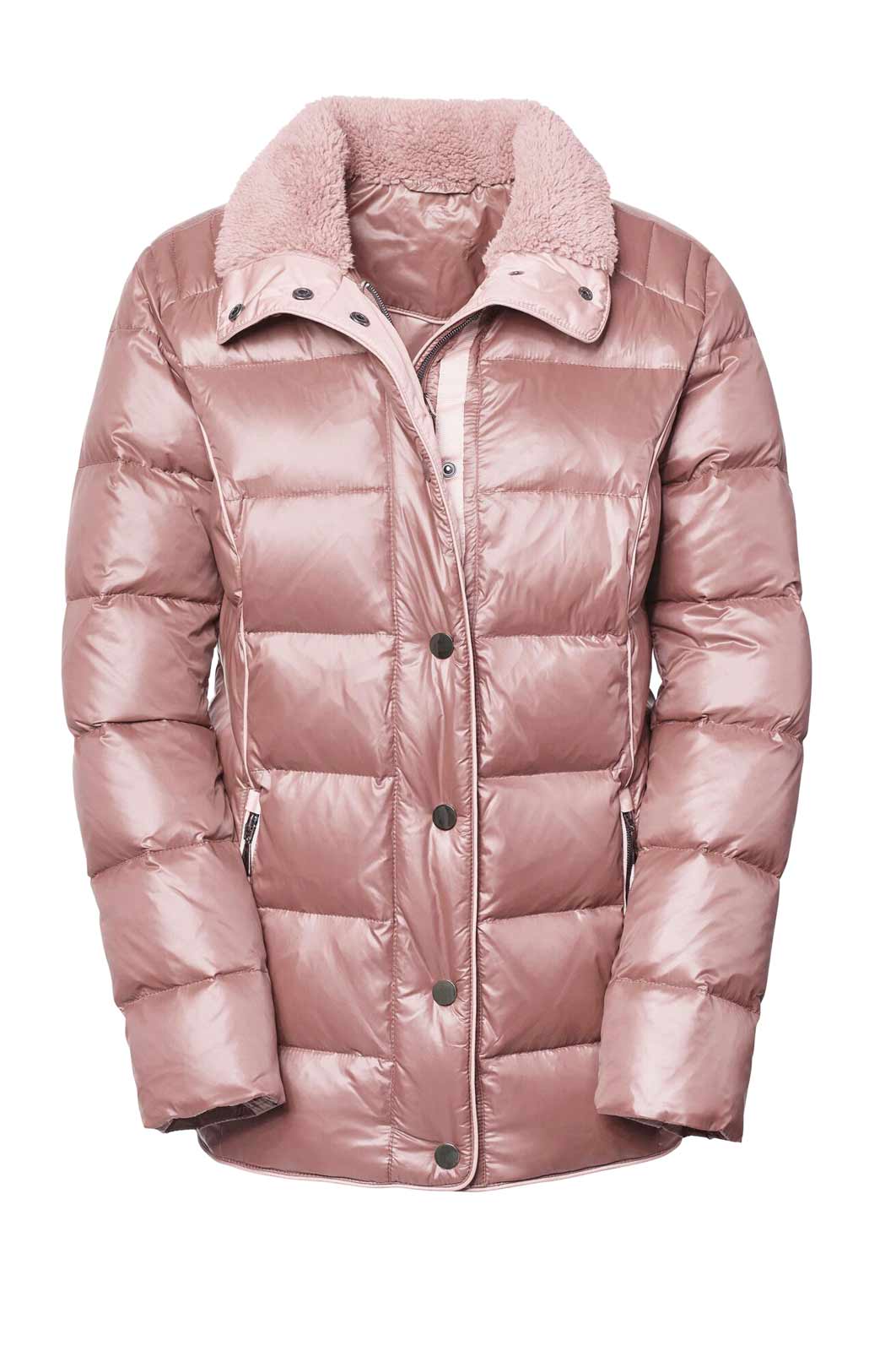 Création L  Luxus Daunenjacke mit Teddyflleece altrosé Création L  Luxus Daunenjacke mit Teddyflleece altrosé