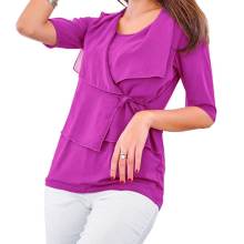 VIVANCE COLLECTION Damen-Shirt m. Chiffon Fuchsia VIVANCE COLLECTION Damen-Shirt m. Chiffon Fuchsia