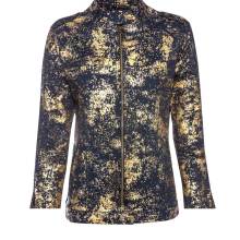 Damen Sweatjacke, marine-goldfarben Damen Sweatjacke, marine-goldfarben