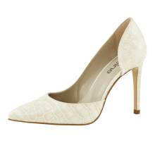 Heine Damen Pumps aus Ziegennappaleder ecru Heine Damen Pumps aus Ziegennappaleder ecru
