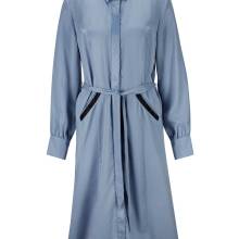 Hemdblusen-Lyocellkleid m. Krempelärmeln, bleu Hemdblusen-Lyocellkleid m. Krempelärmeln, bleu