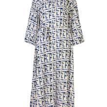 Damen Druckkleid, weiß-royalblau-gelb Damen Druckkleid, weiß-royalblau-gelb