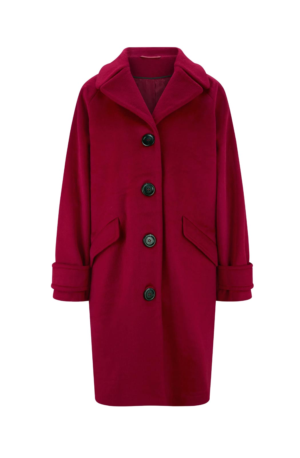 Damen Wollmantel, kirsche Damen Wollmantel, kirsche