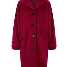 Damen Wollmantel, kirsche Damen Wollmantel, kirsche