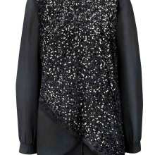 HEINE Damen Bluse mit Pailletten-Stickerei Schwarz HEINE Damen Bluse mit Pailletten-Stickerei Schwarz