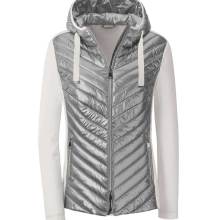 Designer-Stepp-Jersey-Jacke, silber-ecru Designer-Stepp-Jersey-Jacke, silber-ecru