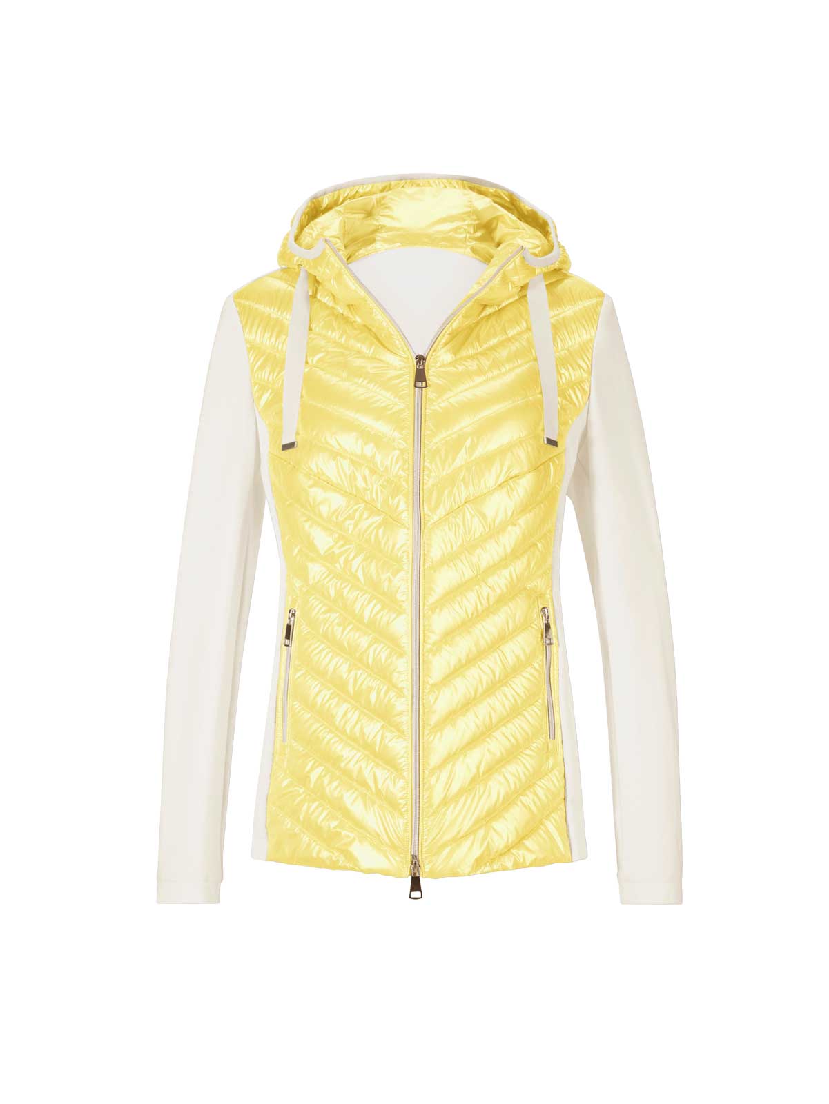 Jersey-Steppjacke, zitrone-ecru Jersey-Steppjacke, zitrone-ecru
