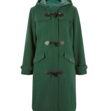 Damen Woll-Dufflecoat, moosgrün Damen Woll-Dufflecoat, moosgrün