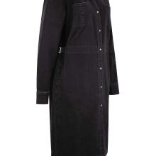 Damen Kleid Jeanskleid Denim schwarz 48 Hemdblusenkleid langarm knielang Damen Kleid Jeanskleid Denim schwarz 48 Hemdblusenkleid langarm knielang