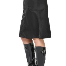 Designer-Rock, schwarz Knielang flacher Fall Figurbetonende A-Linie Designer-Rock, schwarz Knielang flacher Fall Figurbetonende A-Linie