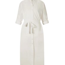 Designer-Leinen-Hemdblusenkleid, ecru Designer-Leinen-Hemdblusenkleid, ecru