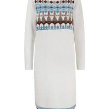 Damen Strickkleid  elfenbein-grau-gemustert Rick Cardona Damen Strickkleid  elfenbein-grau-gemustert Rick Cardona