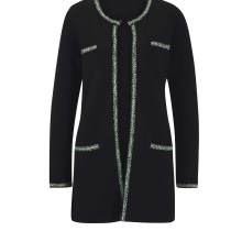 Damen Strickjacke, schwarz-moos Damen Strickjacke, schwarz-moos