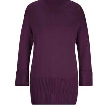 Damen Merino-Wollpullover, burgund Damen Merino-Wollpullover, burgund